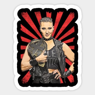 Rhea Ripley Wrestling Vintage Fan Art Sticker